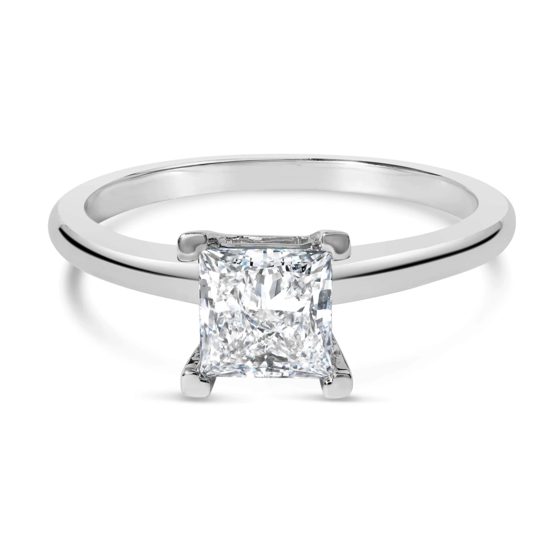 Lab Created 14K White Gold 1.0 Cttw Lab-Grown Diamond Engagement Ring