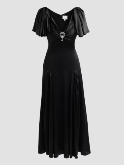 Ambriella Silk Maxi Dress