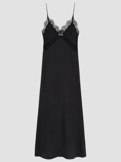 Magnolia Lace-Trimmed Maxi Dress