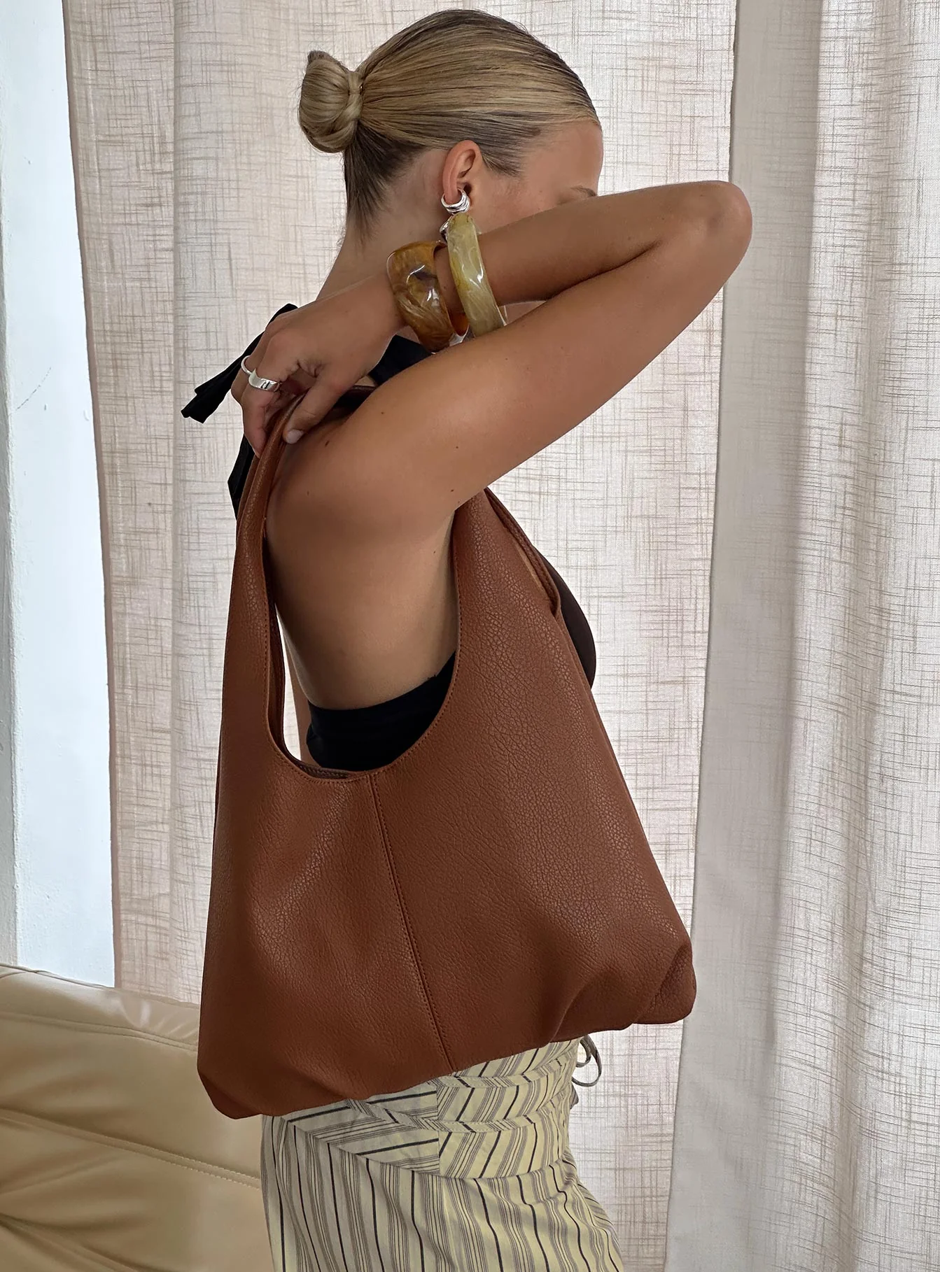 Princess Polly Zenia Shoulder Bag Brown