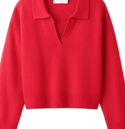 SOFT GOAT Poloshirt-style sweater