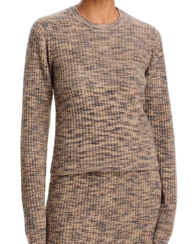 Wool and Cashmere Blend Ruched Knit Top