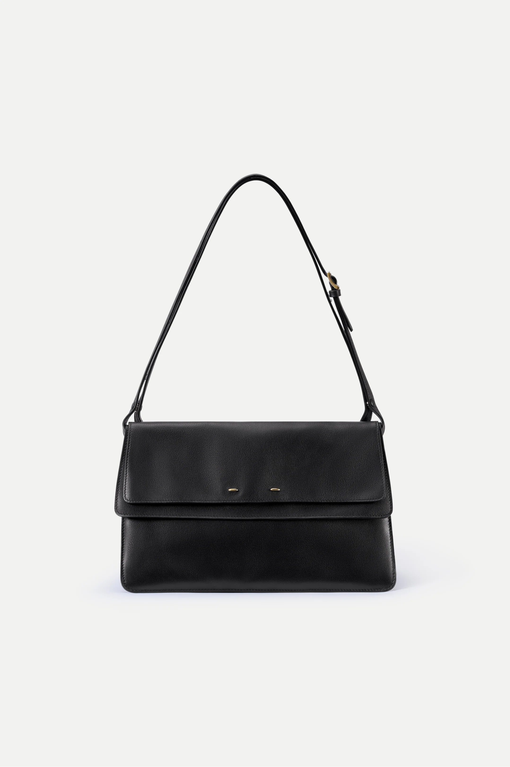 Soft Rialto Double Flap Bag in Nappa-Finish Top-Grain Cowhide