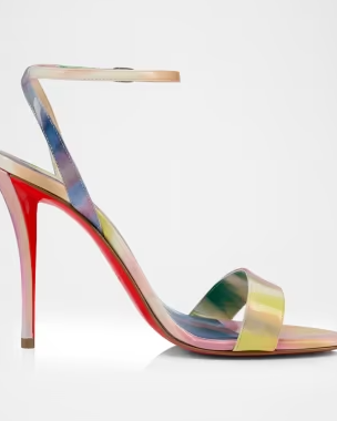100mm Miss Z Tie-Dye Patent Leather Sandals