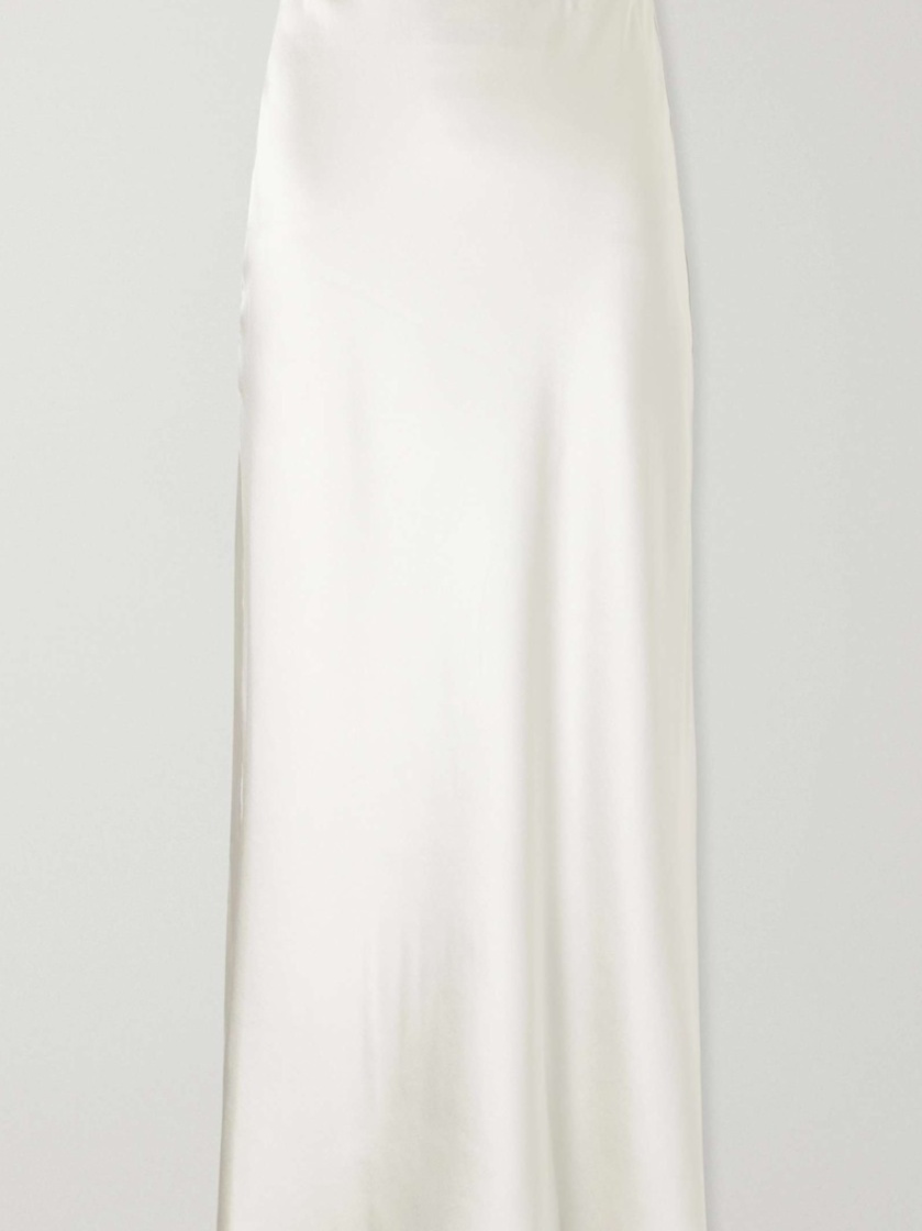 Max silk-satin maxi skirt