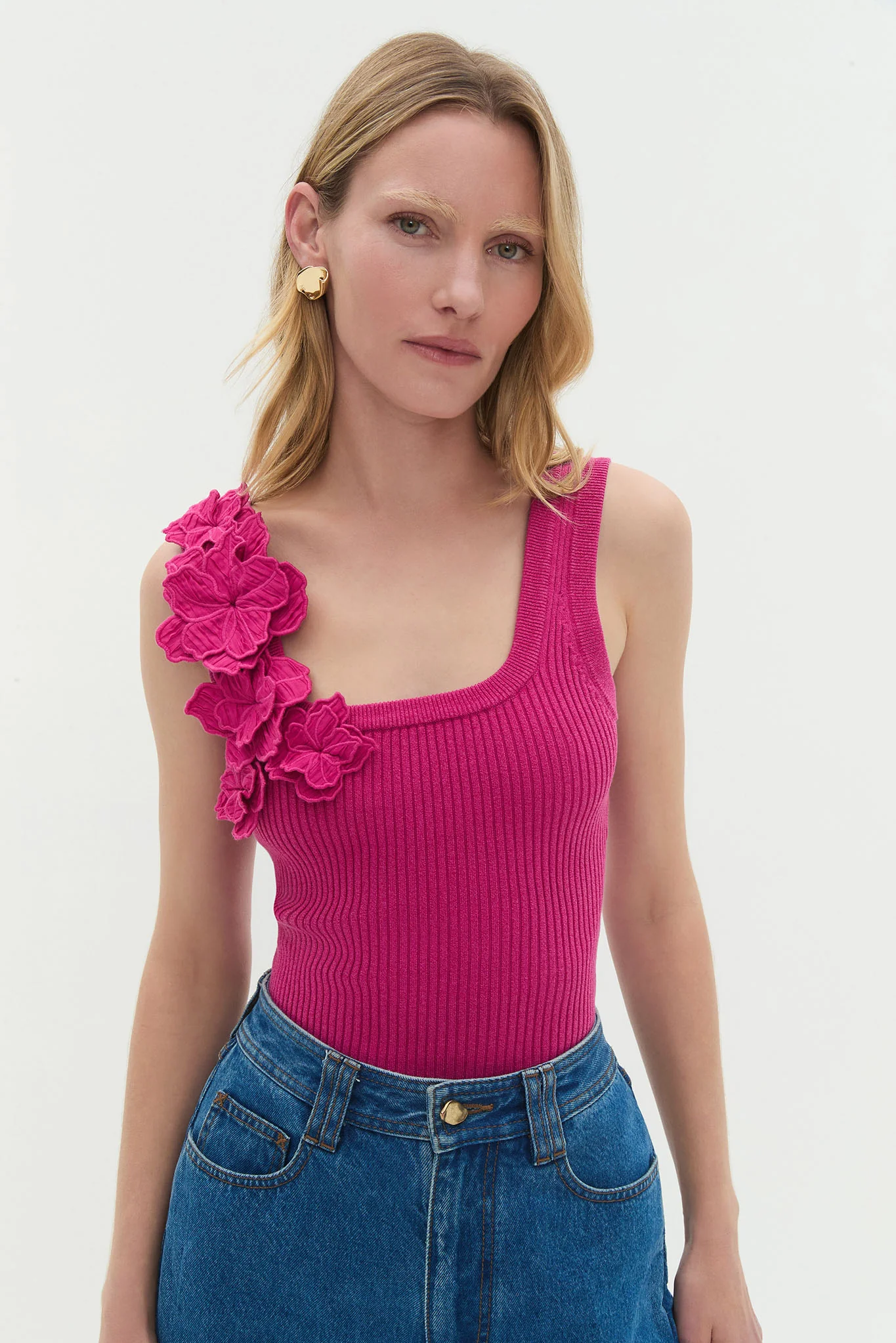 Aje Women's Splendour Flower Knit Tank