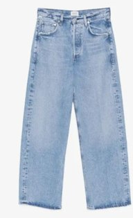 Ayla faded-effect wide-leg jeans