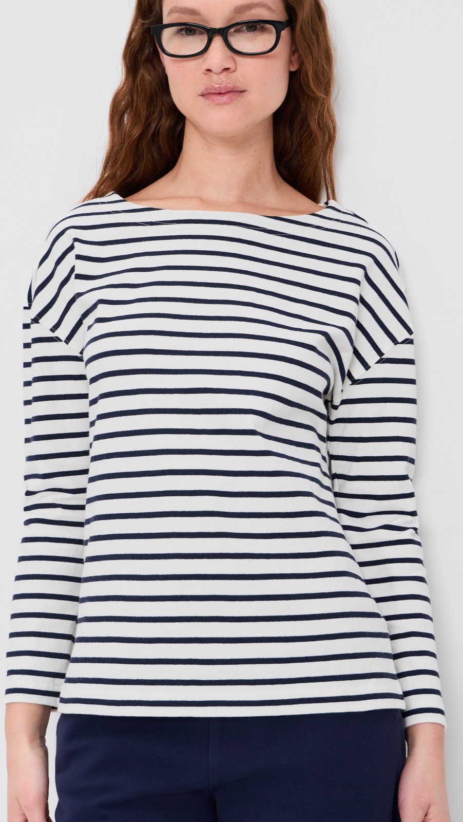 Alex Mill Avignon Boat Neck Striped Tee In Cotton