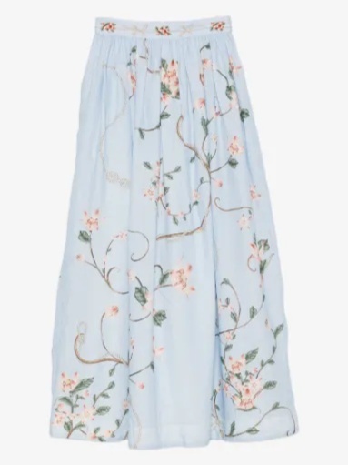 Tangelo Navegante linen maxi skirt