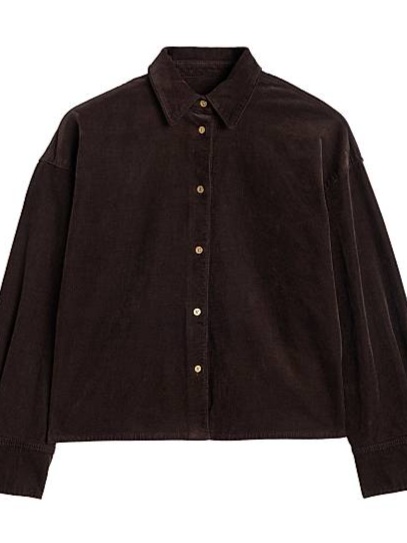 Nina Cropped Corduroy Shacket