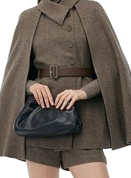 Women 2026 Fall Washable Wool Cloak Coats And Flap Neck Button Vest Two-Piece Set with Belt Plus Size Coat Outerwear