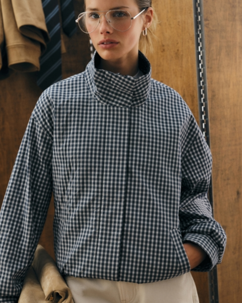 100% Cotton Mock Neck Jacket