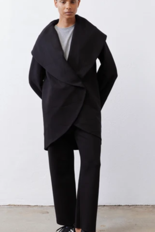 Shawl Collar Scuba Coat
