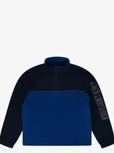 colorblock quarter-zip sweater