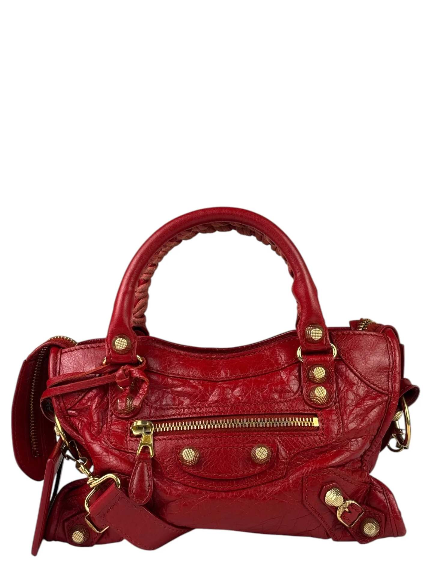 Balenciaga Red Calfskin Mini Le City Bag