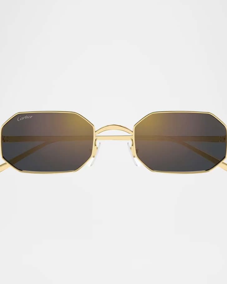 Clash de Cartier 53MM Platinum-Plated Geometric Sunglasses