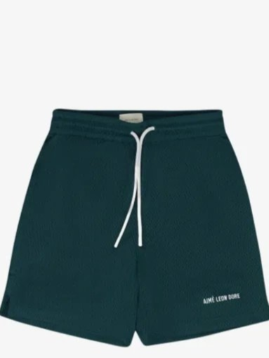 logo-print mesh-texture shorts