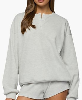 Women's Baila Waffle Henley Top