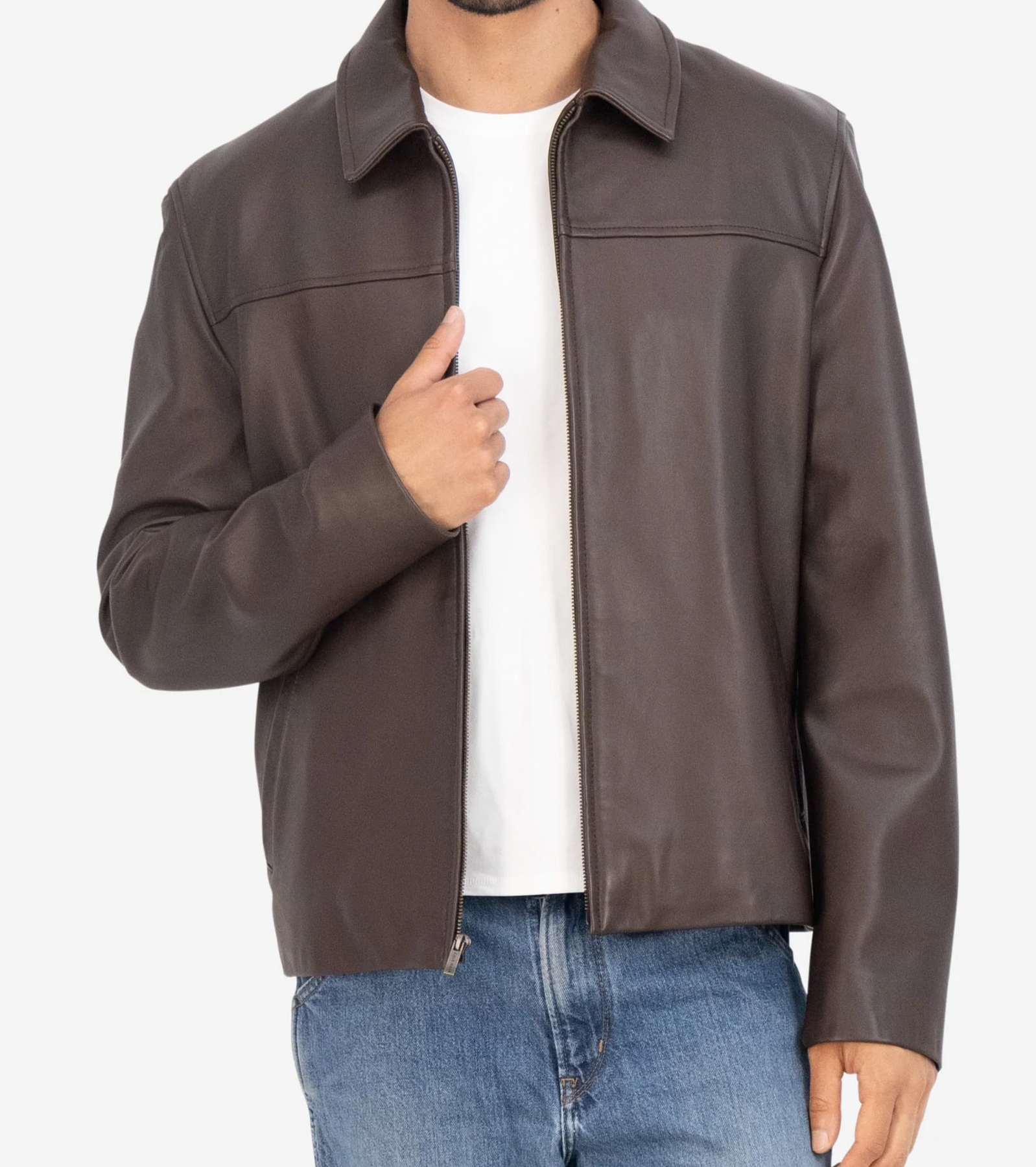 Men's Smooth Lamb Shirt Jacket