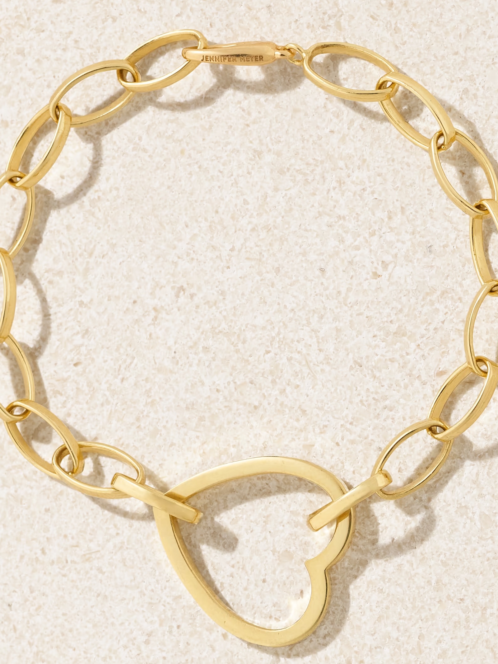 Medium Edith Open Heart 18-karat gold bracelet