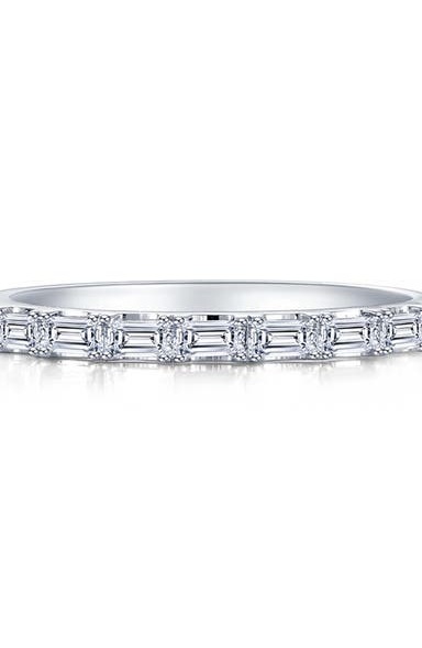 Baguette Cut Simulated Diamond Stacking Ring