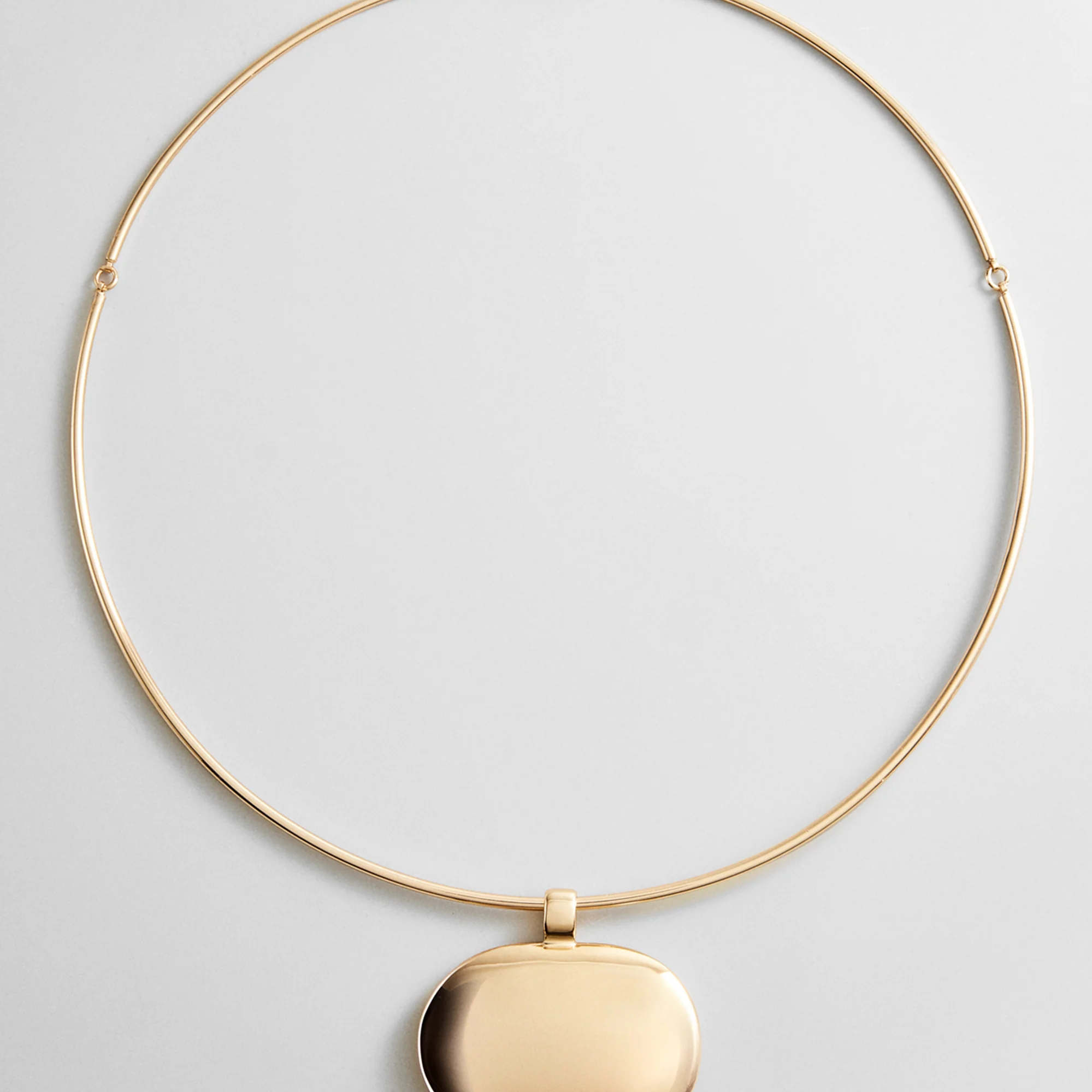 Brandy Pendant Collar Necklace - Gold