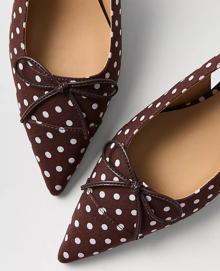 Polka Dot Kitten Heel Pump