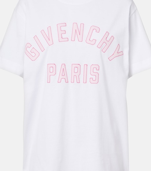 Embroidered cotton T-shirt
