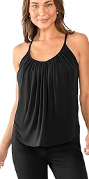 Women's Slumber Party Top - Lounge Top with Spaghetti Straps, Razor Back, Built in Shelf