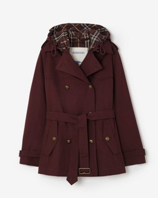 BURBERRY SHORT TROPICAL GABARDINE FOXFIELD TRENCH COAT