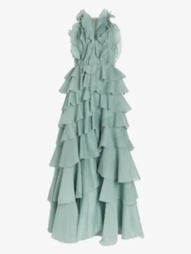 Ruffled tiered maxi dress