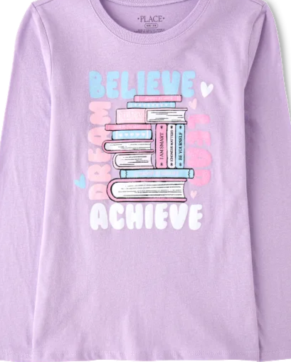 Girls Books Graphic Tee