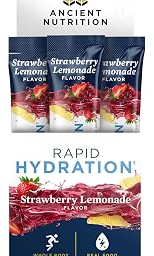Rapid Hydration Electrolytes Powder, Strawberry Lemonade, 15 Packets