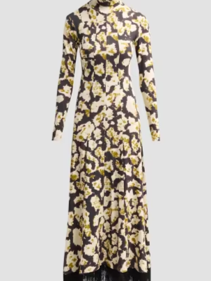 Troy Floral Seamed Midi Dress