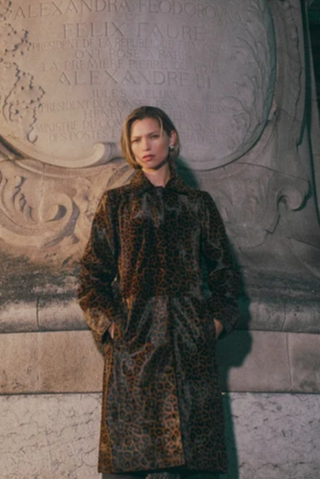 Pony Hair Trench Coat