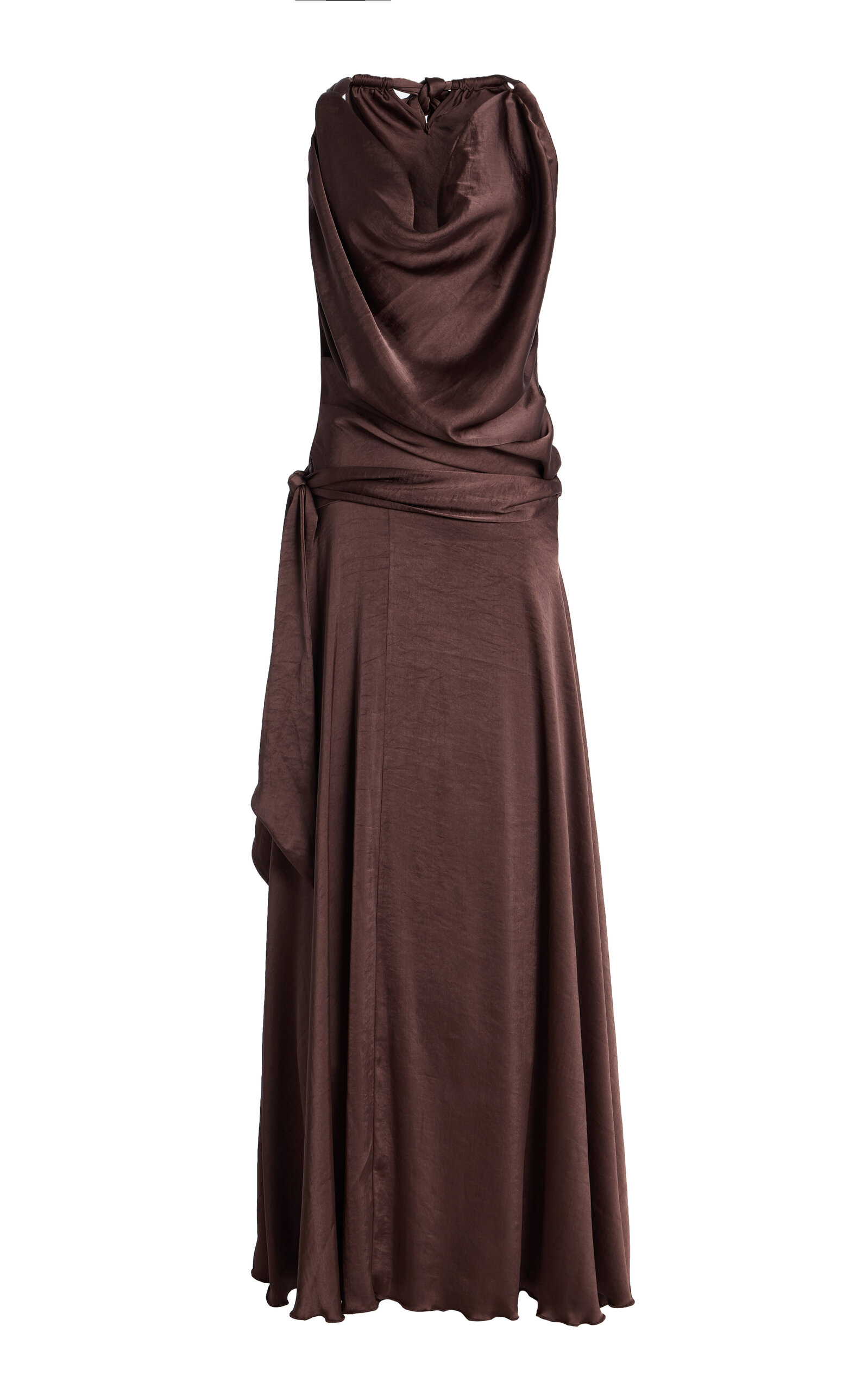 Moda Operandi Exclusive Nesta Draped Devoré Chiffon Maxi Dress