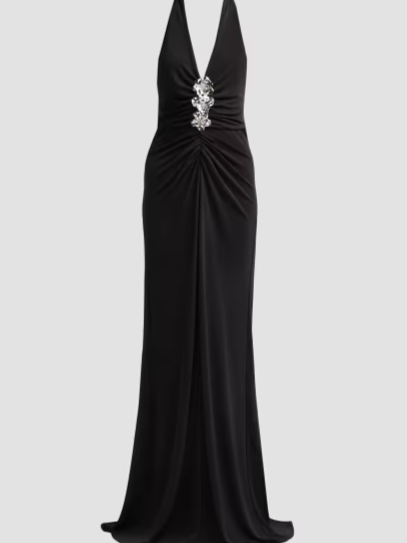 Kessan Embellished Halter Gown