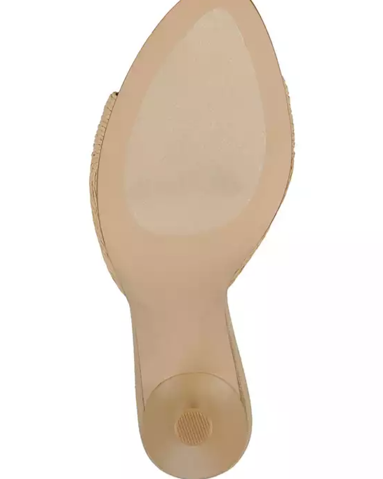 Women's Raffia High Heel Mules