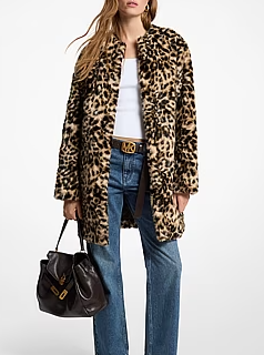 Leopard Faux Fur Coat