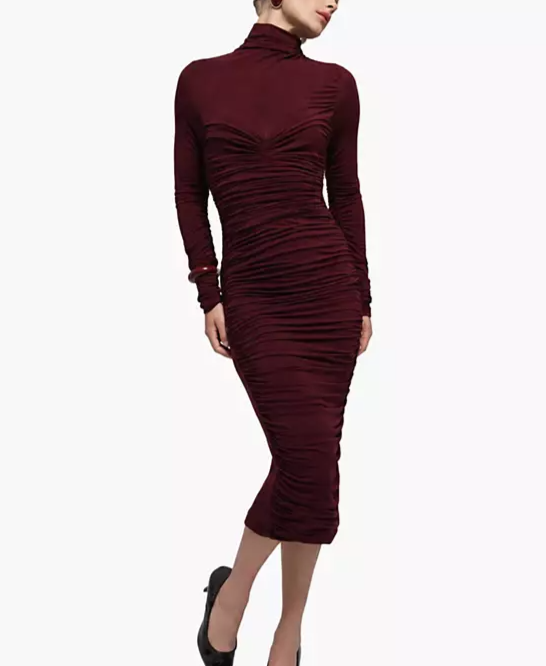 Women's Amera Long-Sleeve Ruched Dress