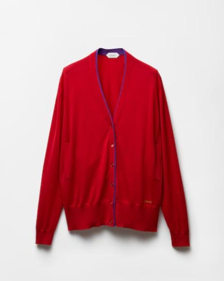 Embroidered Wool Knit Cardigan