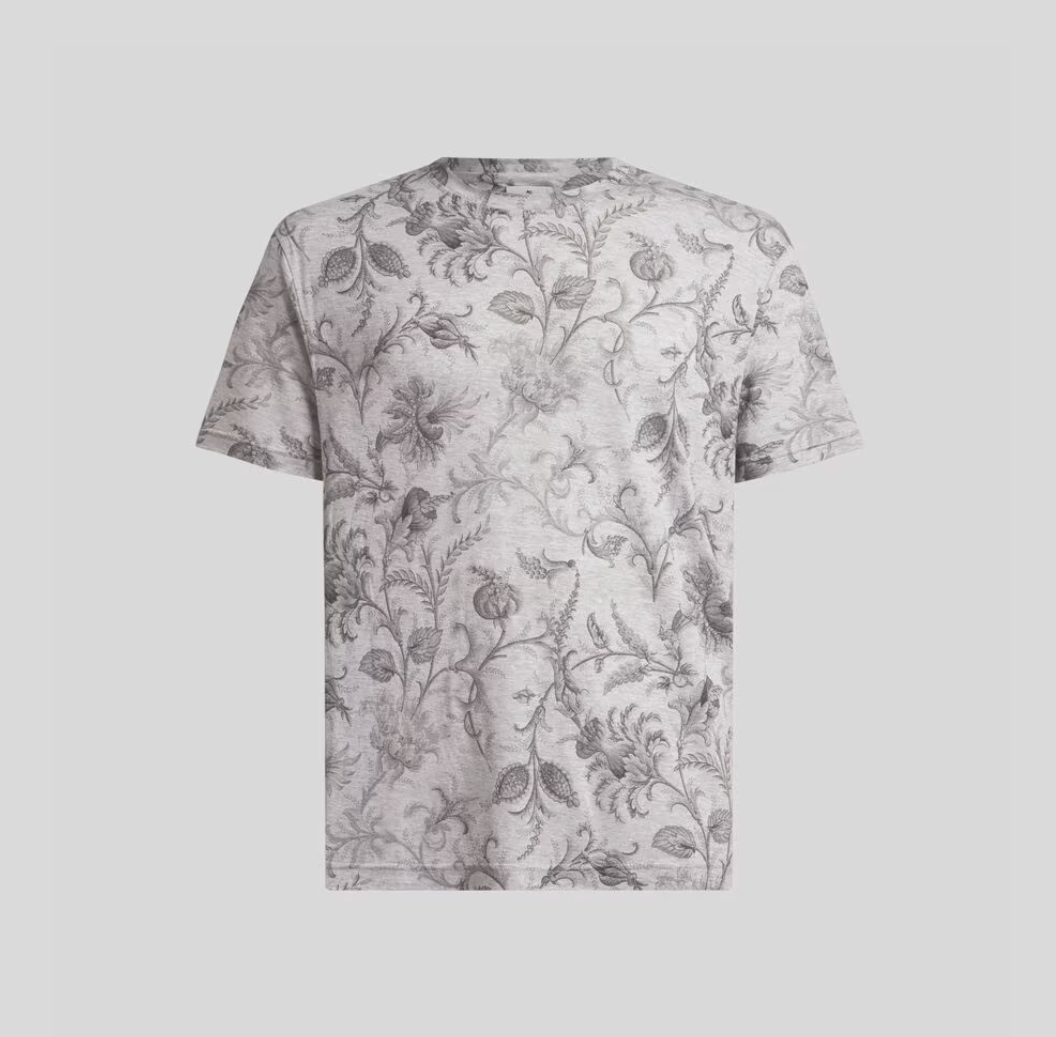 COTTON T-SHIRT WITH FLORAL MOTIF