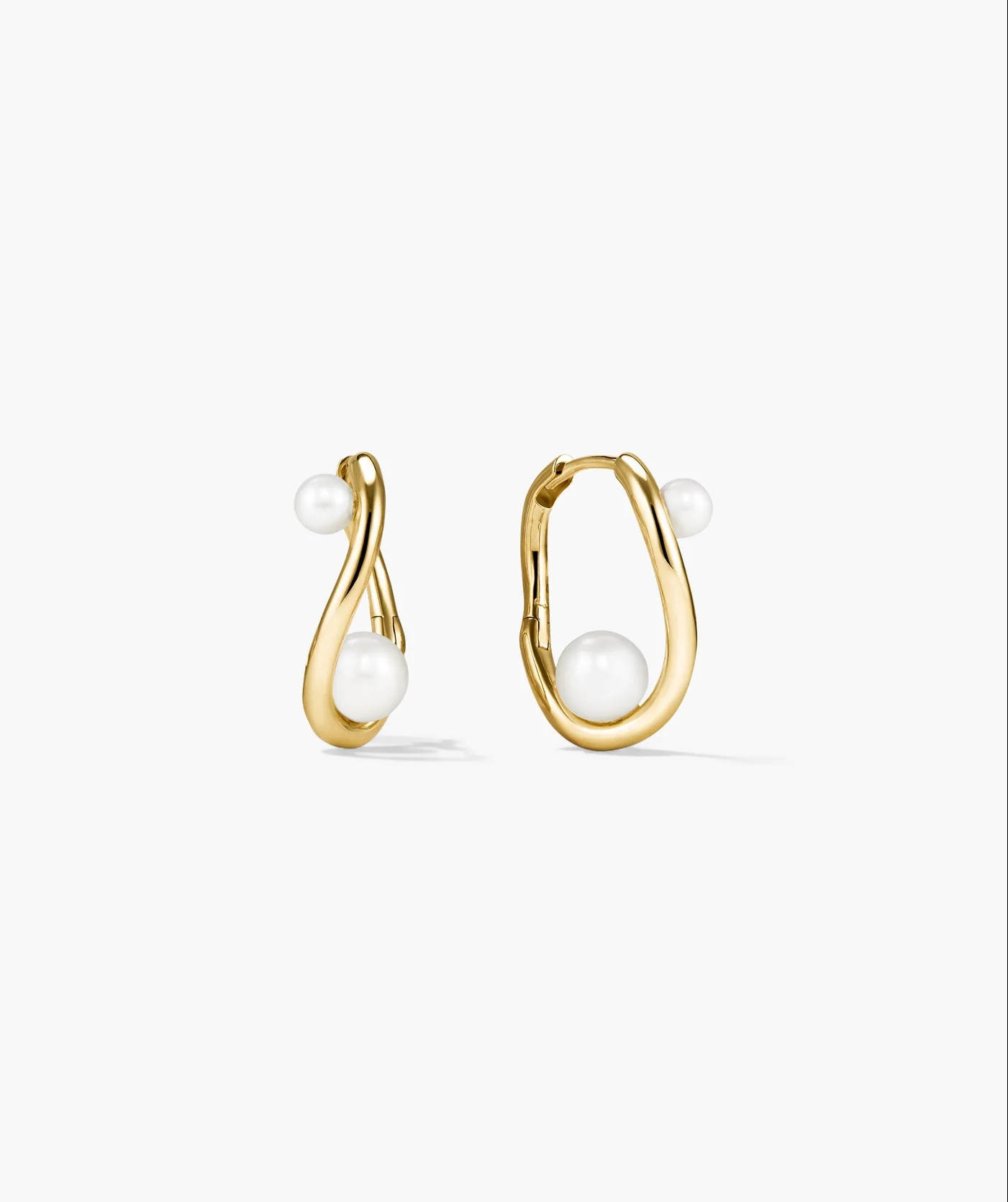 Dôme Figure Pearl Hoops