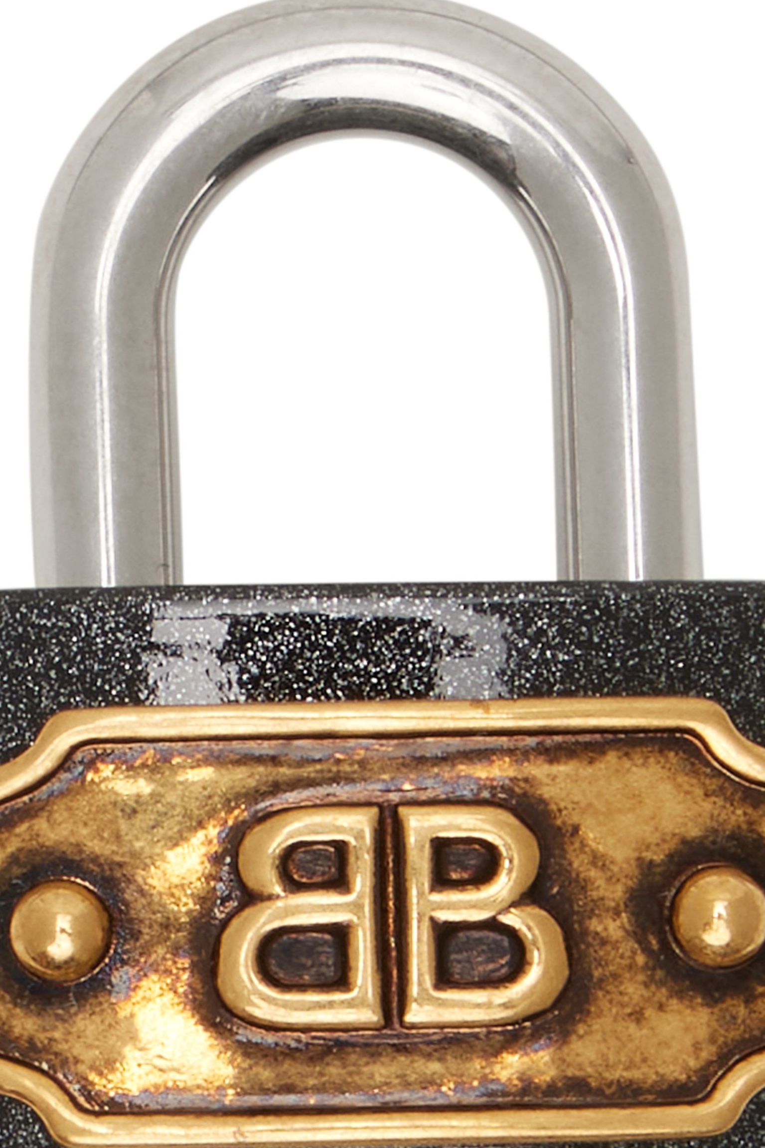Black & Silver BB Padlock Bag Charm