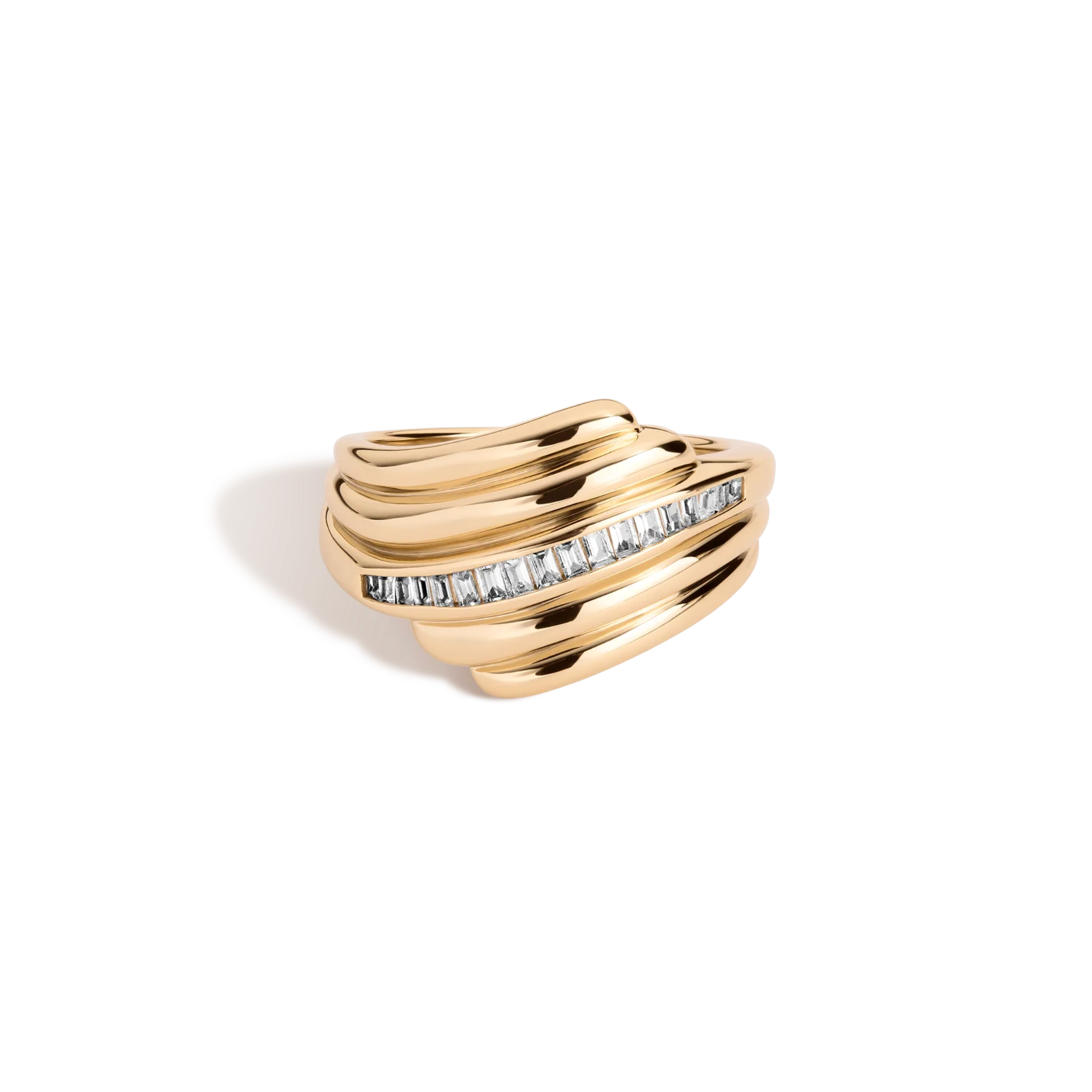 Lab Grown White Sapphire Baguette Heirloom Ring