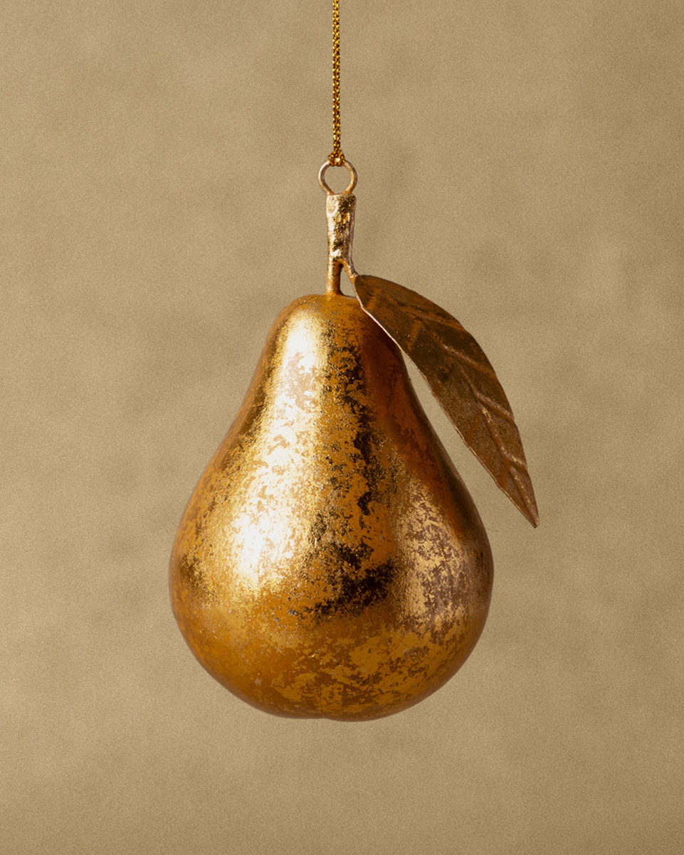 Gilded Pear Ornament