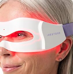 Red Light Therapy for Eyes – 180 LEDs Eye Mask with Infrared Light for Under-Eye Wrinkles, Forehead Lines, 11's, Crow’s Feet, Dark Circles