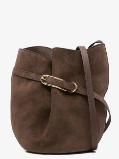 Suede bucket bag