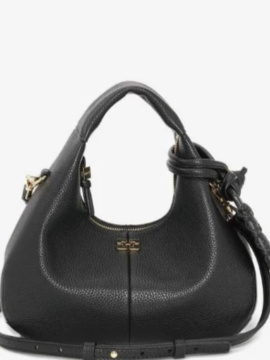 Grained Knot-Detail Shoulder Bag