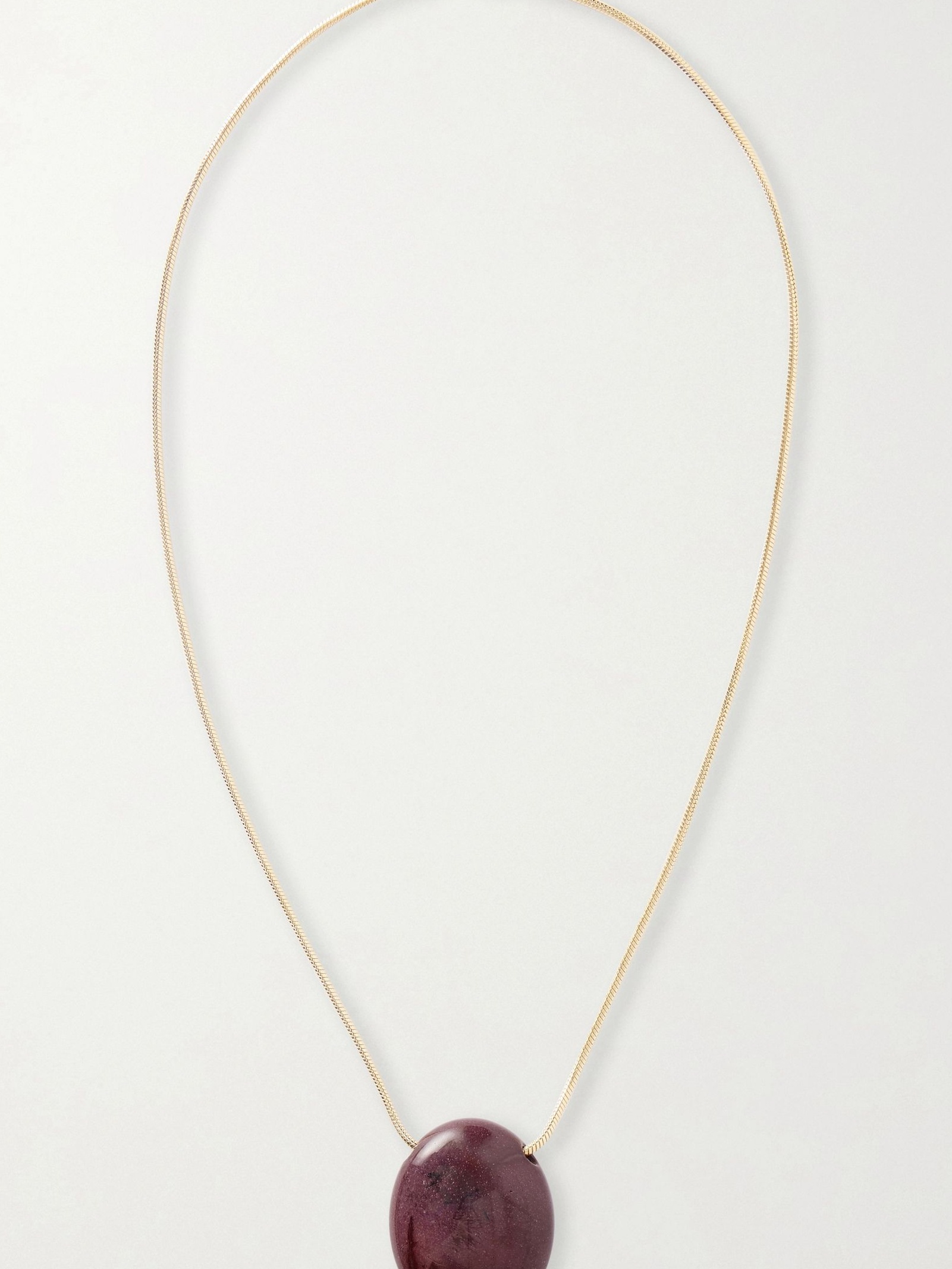 The Julia gold-plated and mookaite pendant necklace